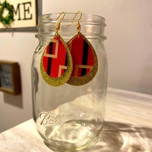 Faux leather earrings